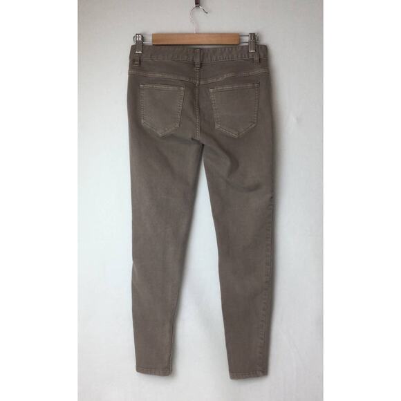 Free People Khaki Distressed Skinny Jeans Size 2 W26 - Picture 2 of 7